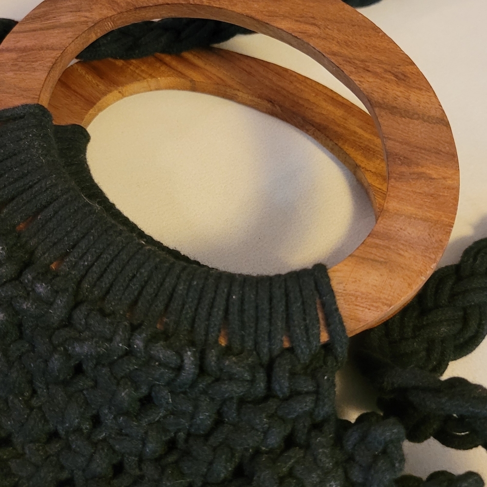 Danielle Nicole Black Macrame Crossbody Bag With … - image 3